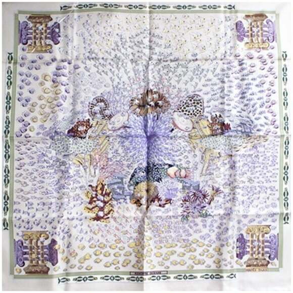 HERMES Authentic Gray Scarf